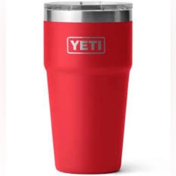 YETI RAMBLER 16 oz Tumbler Travel Mug with Magslider Rescue Red - Picture 2 of 10